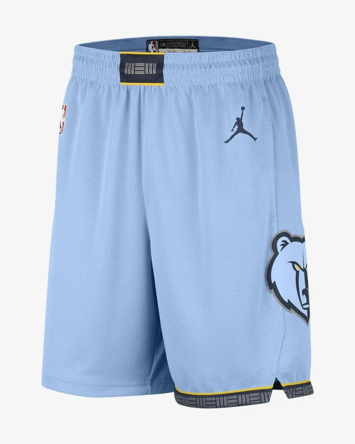 Shorts Men Nike Memphis Grizzlies Statement Edition Light Bluecollege Navy