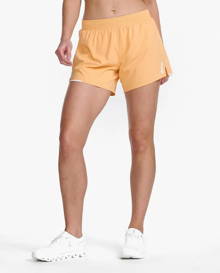 Shorts Womens 2XU Aero 5034 Shorts Peachwhite Reflective