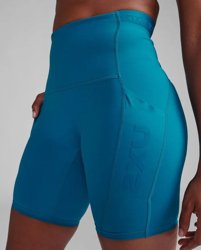 Shorts Womens 2XU Form Stash HiRise Bike Shorts Seaport