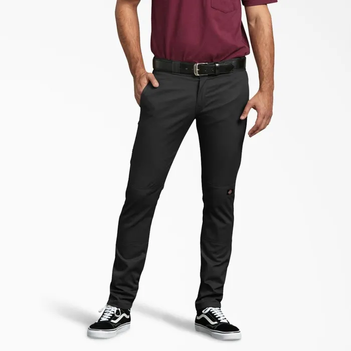 Skinny Fit Double Knee Work Pants Black Black bk Men Dickies Double Knee