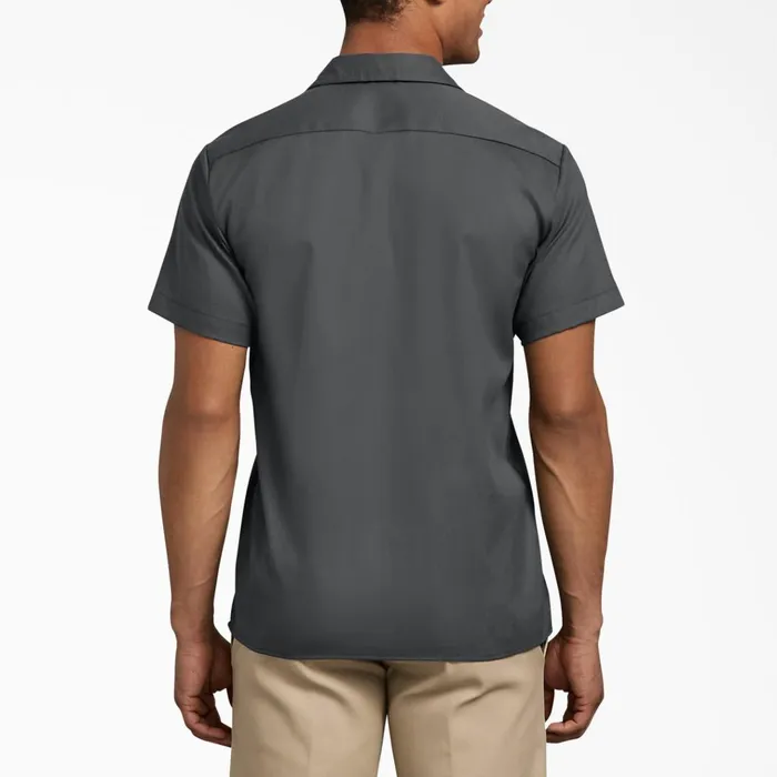 Slim Fit Short Sleeve Work Shirt Charcoal Gray Charcoal Gray ch Men Dickies Work Shirts Slim Fit Short Sleeve Work Shirt Charcoal Gray Charcoal Gray ch Men Dickies Work Shirts