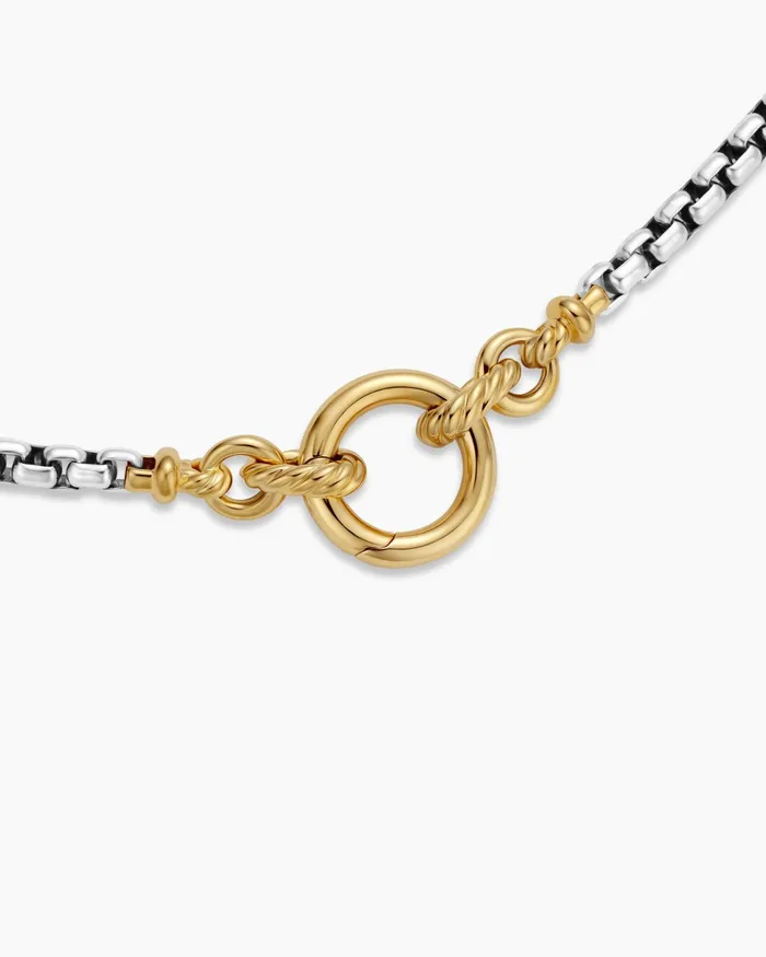 Smooth Amulet Vehicle Box Chain Necklace In Sterling Silver With 18K Yellow Gold 36mm Women David Yurman Chain Smooth Amulet Vehicle Box Chain Necklace In Sterling Silver With 18K Yellow Gold 36mm Women David Yurman Chain