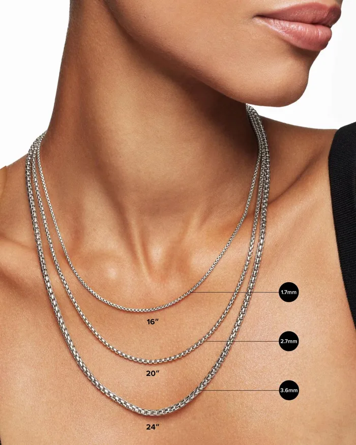 Smooth Amulet Vehicle Box Chain Necklace In Sterling Silver With 18K Yellow Gold 36mm Women David Yurman Chain Smooth Amulet Vehicle Box Chain Necklace In Sterling Silver With 18K Yellow Gold 36mm Women David Yurman Chain