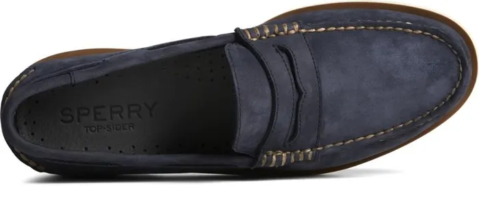 Sperry Boat Shoes Men Authentic Original Double Sole Penny Loafer Navy Sperry Boat Shoes Men Authentic Original Double Sole Penny Loafer Navy
