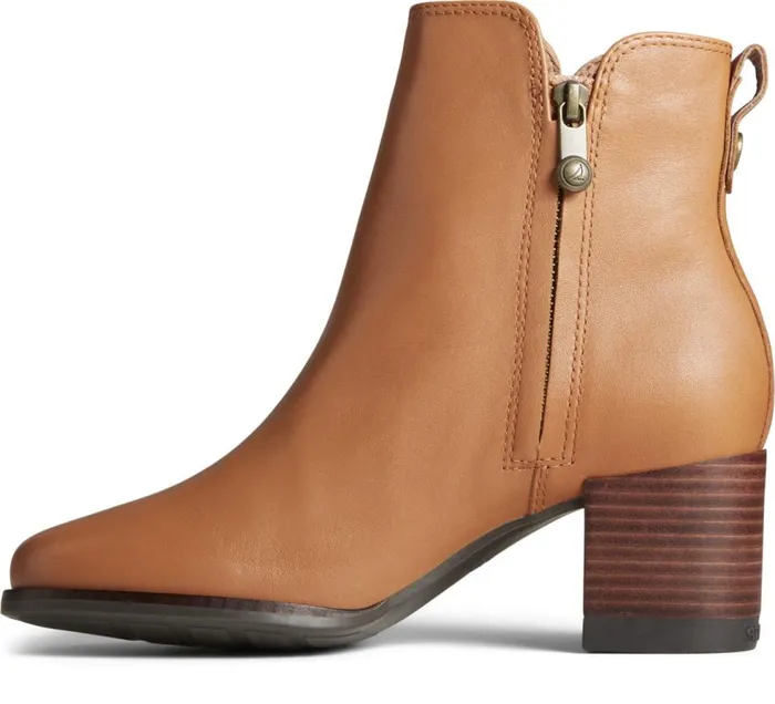 Sperry Boat Shoes Women Seaport Heel Water Resistant Leather Boot Tan Sperry Boat Shoes Women Seaport Heel Water Resistant Leather Boot Tan
