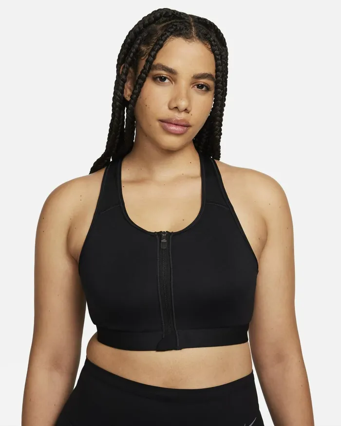 Sports Bras Women Nike Swoosh Blackblackwhite