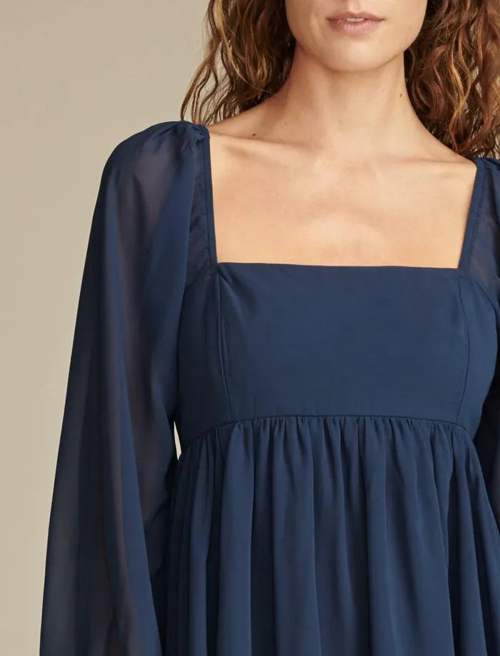 Square Nk Long Slv Mini Mood Indigo Women Lucky Brand Dresses