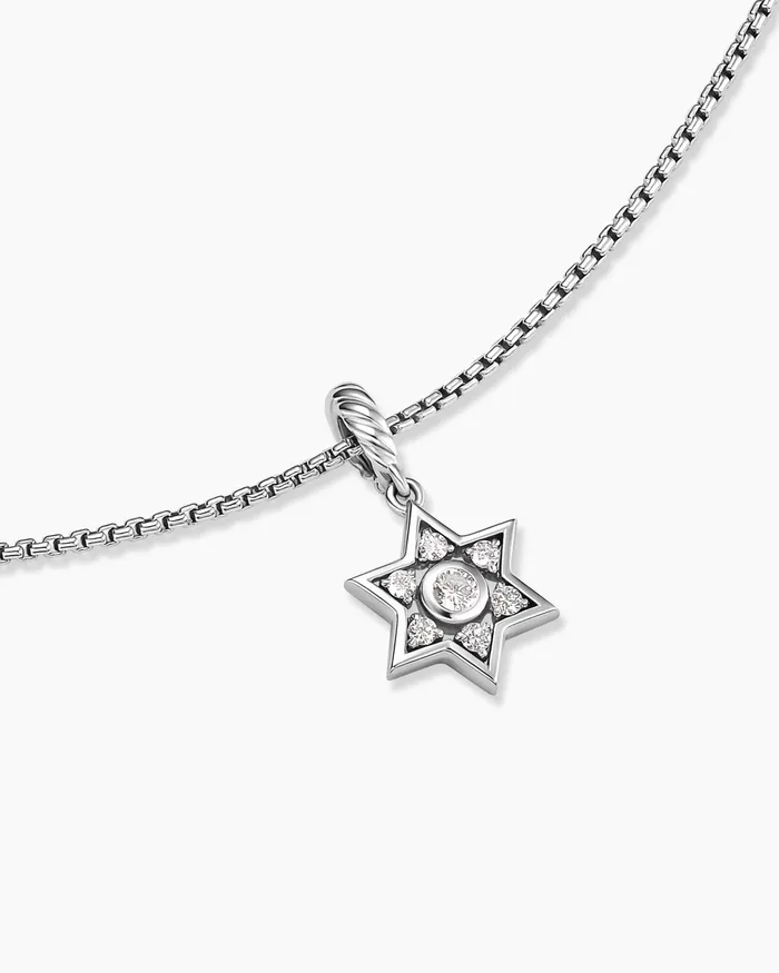 Star Of David Pendant Necklace In Sterling Silver With Diamonds 12mm Women David Yurman Pendant Star Of David Pendant Necklace In Sterling Silver With Diamonds 12mm Women David Yurman Pendant