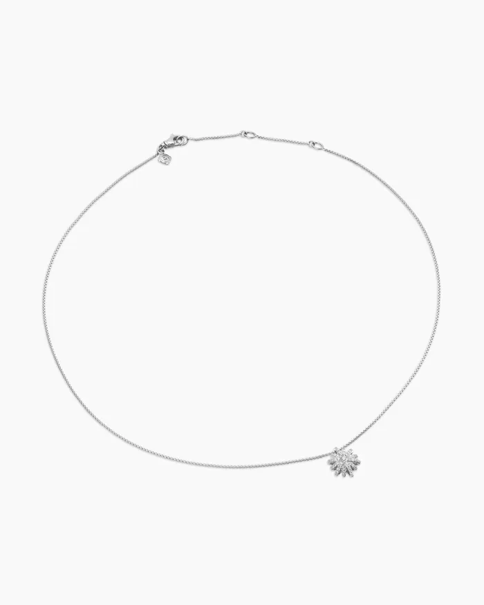 Starburst Pendant Necklace In 18K White Gold With Diamonds 12mm Women David Yurman Pendant Starburst Pendant Necklace In 18K White Gold With Diamonds 12mm Women David Yurman Pendant