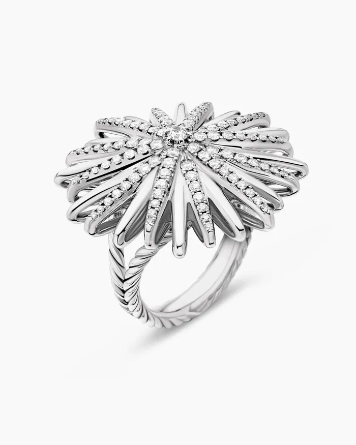 Starburst Ring In Sterling Silver With Diamonds 28mm Women David Yurman Statement Starburst Ring In Sterling Silver With Diamonds 28mm Women David Yurman Statement