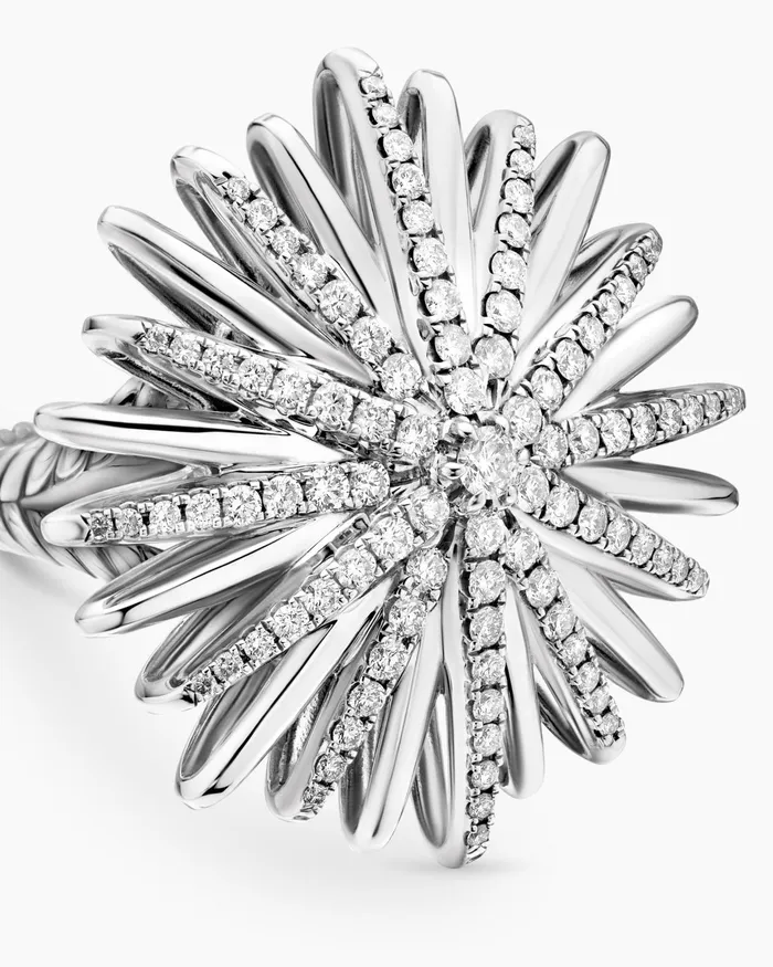 Starburst Ring In Sterling Silver With Diamonds 28mm Women David Yurman Statement Starburst Ring In Sterling Silver With Diamonds 28mm Women David Yurman Statement
