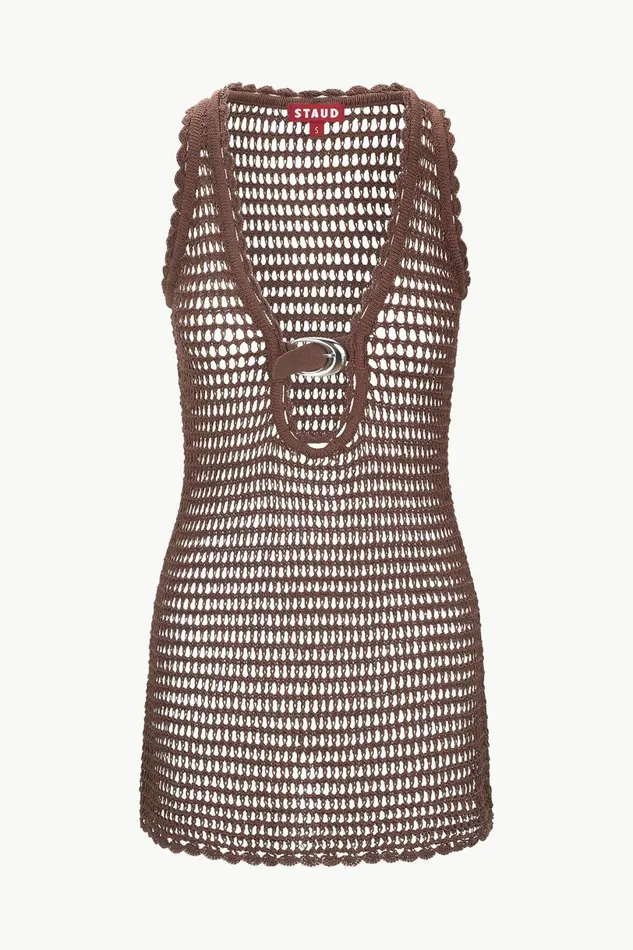 STAUD ANOK DRESS Dark Chocolate Women Swim STAUD ANOK DRESS Dark Chocolate Women Swim