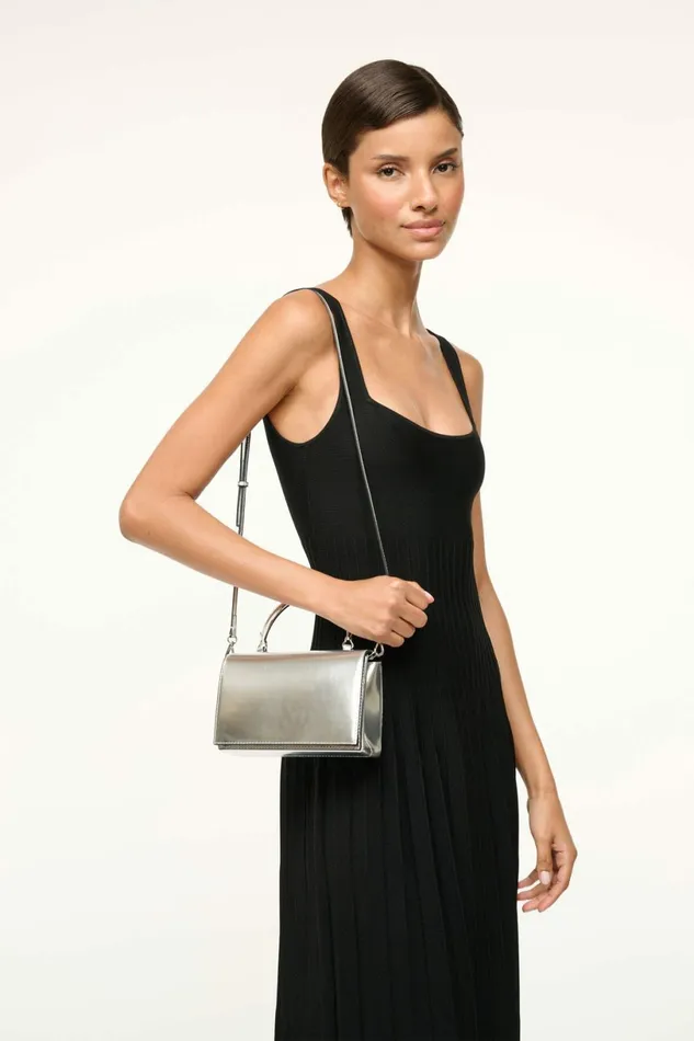 STAUD ARC EVENING BAG Chrome Women The Evening Edit STAUD ARC EVENING BAG Chrome Women The Evening Edit
