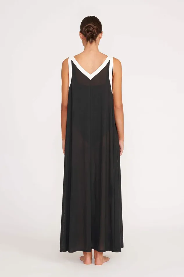STAUD AVELINE COVERUP DRESS Black White Women CoverUps STAUD AVELINE COVERUP DRESS Black White Women CoverUps