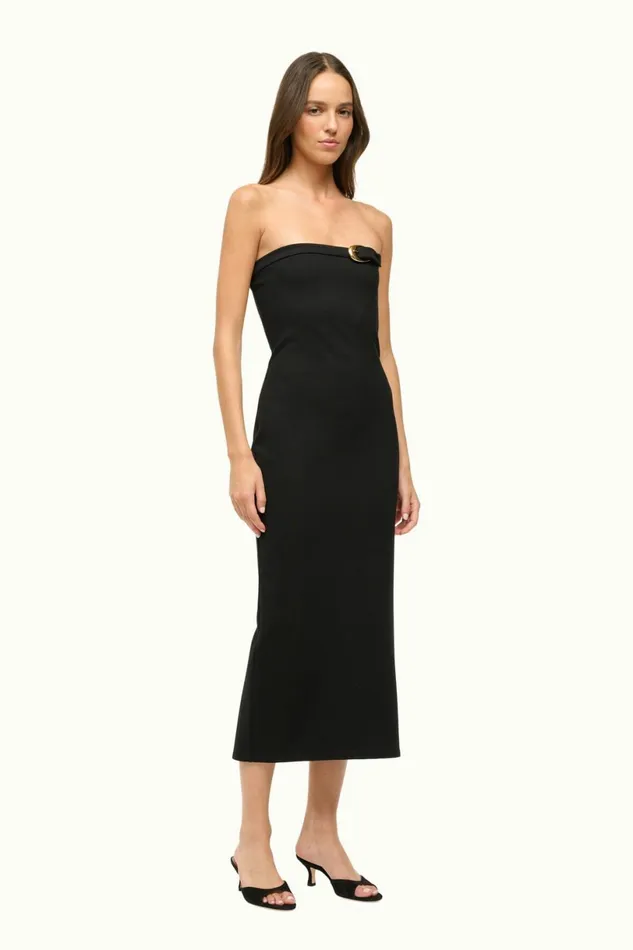 STAUD BEEKMAN DRESS Black Women Dresses STAUD BEEKMAN DRESS Black Women Dresses