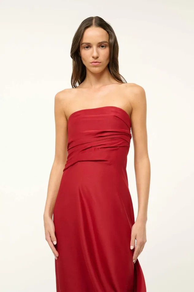 STAUD CARAVAGGIO DRESS Rouge Women Dresses STAUD CARAVAGGIO DRESS Rouge Women Dresses