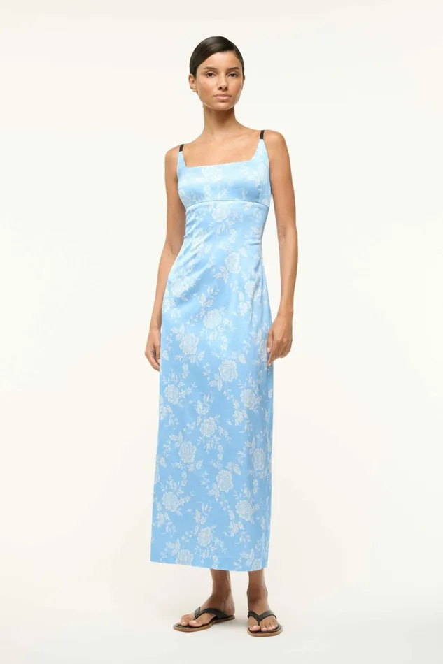 STAUD CAROL DRESS Blue Rose Women Dresses