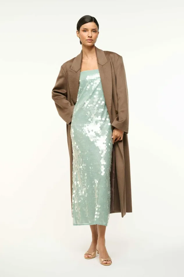 STAUD CASEY DRESS Mist Women Dresses STAUD CASEY DRESS Mist Women Dresses