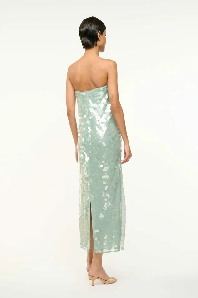 STAUD CASEY DRESS Mist Women Dresses STAUD CASEY DRESS Mist Women Dresses