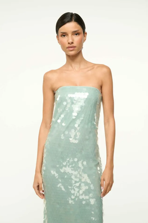 STAUD CASEY DRESS Mist Women Dresses STAUD CASEY DRESS Mist Women Dresses