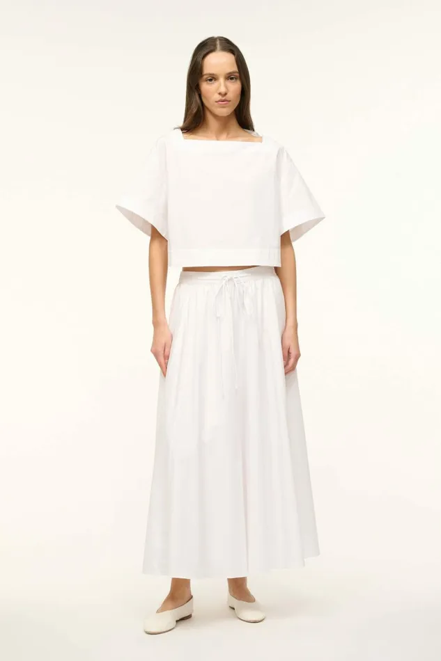 STAUD EDEN SKIRT White Women Skirts
