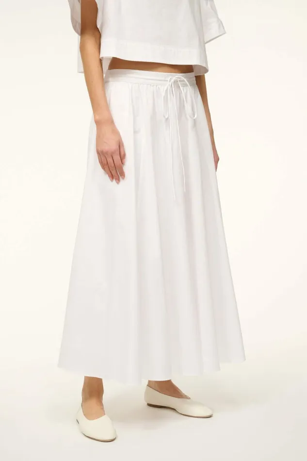 STAUD EDEN SKIRT White Women Skirts STAUD EDEN SKIRT White Women Skirts