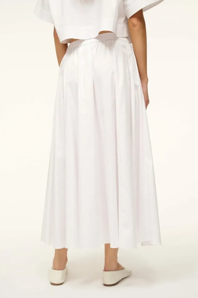 STAUD EDEN SKIRT White Women Skirts STAUD EDEN SKIRT White Women Skirts