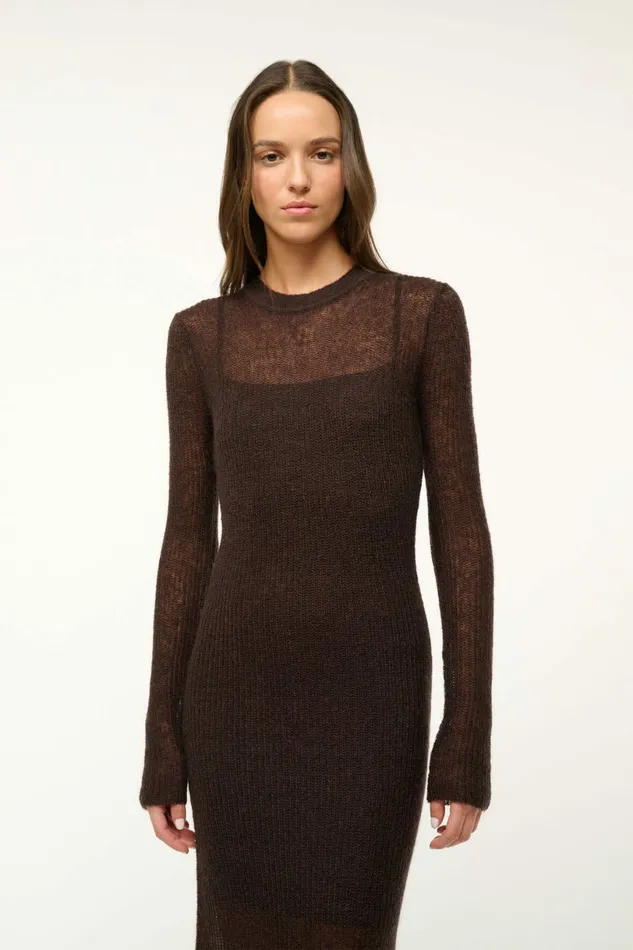 STAUD EIZA DRESS Earth Women Dresses STAUD EIZA DRESS Earth Women Dresses