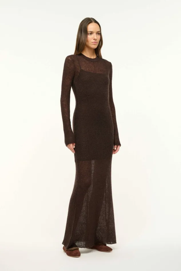 STAUD EIZA DRESS Earth Women Dresses STAUD EIZA DRESS Earth Women Dresses