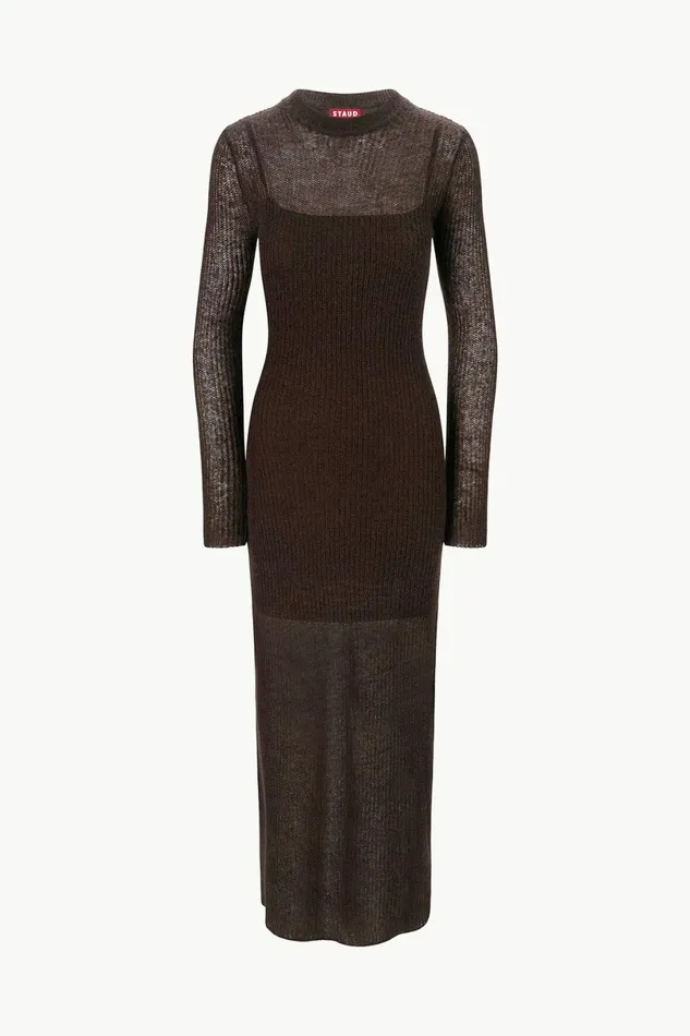 STAUD EIZA DRESS Earth Women Dresses STAUD EIZA DRESS Earth Women Dresses