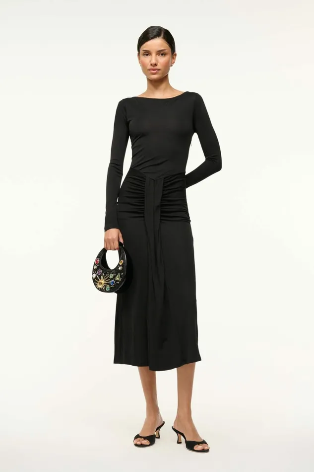 STAUD GRES DRESS Black Women Dresses