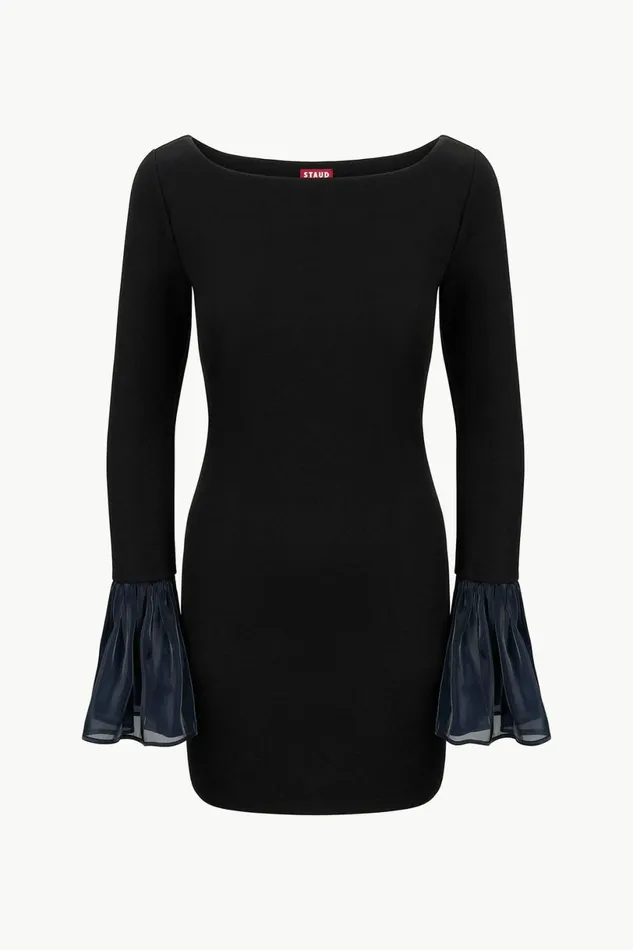 STAUD HAWTHORNE DRESS Black Navy Women The Evening Edit STAUD HAWTHORNE DRESS Black Navy Women The Evening Edit