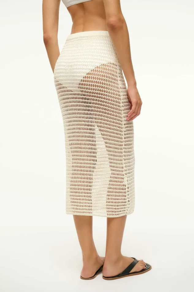 STAUD INES COVERUP SKIRT Ivory Women Swim STAUD INES COVERUP SKIRT Ivory Women Swim