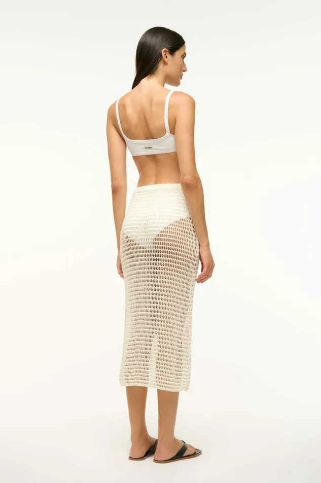 STAUD INES COVERUP SKIRT Ivory Women Swim STAUD INES COVERUP SKIRT Ivory Women Swim