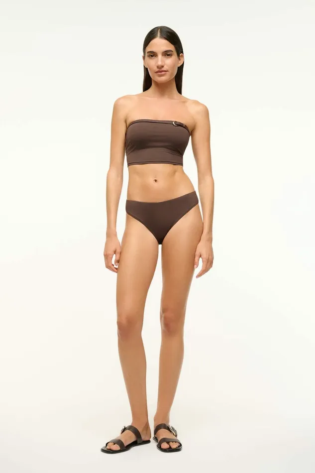 STAUD JUNO BIKINI TOP Dark Chocolate Women Swim STAUD JUNO BIKINI TOP Dark Chocolate Women Swim