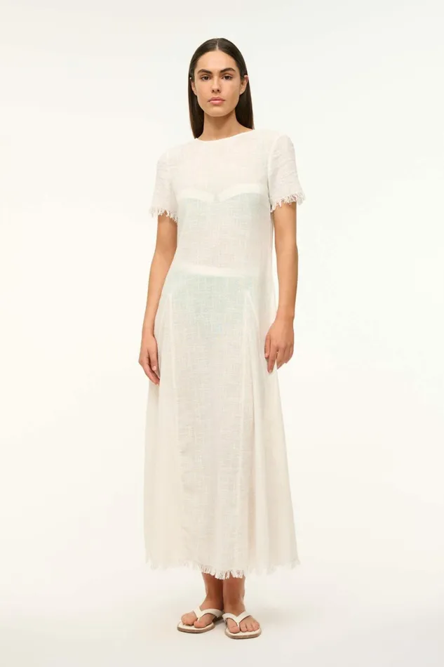 STAUD LE HAVRE COVERUP DRESS Buttercream Women Swim STAUD LE HAVRE COVERUP DRESS Buttercream Women Swim