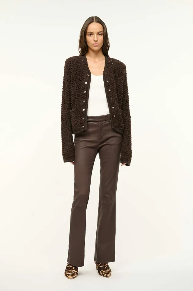 STAUD LISSON JACKET Earth Women Outerwear and Jackets STAUD LISSON JACKET Earth Women Outerwear and Jackets