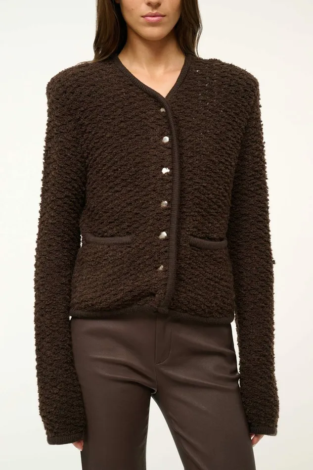 STAUD LISSON JACKET Earth Women Outerwear and Jackets STAUD LISSON JACKET Earth Women Outerwear and Jackets