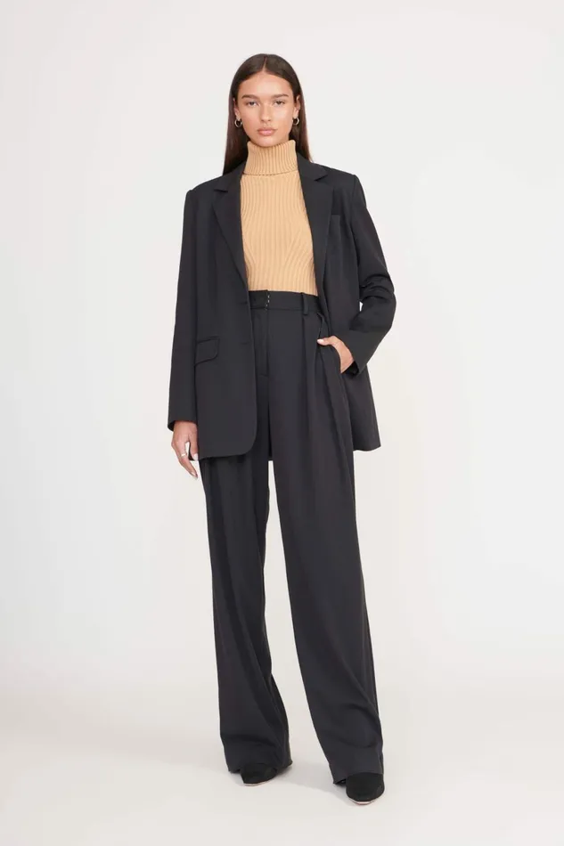 STAUD LUISA PANT Black Suiting Women Pants and Shorts STAUD LUISA PANT Black Suiting Women Pants and Shorts