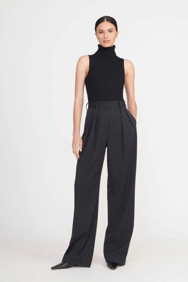 STAUD LUISA PANT Black Suiting Women Pants and Shorts STAUD LUISA PANT Black Suiting Women Pants and Shorts
