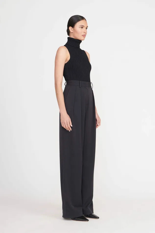 STAUD LUISA PANT Black Suiting Women Pants and Shorts STAUD LUISA PANT Black Suiting Women Pants and Shorts
