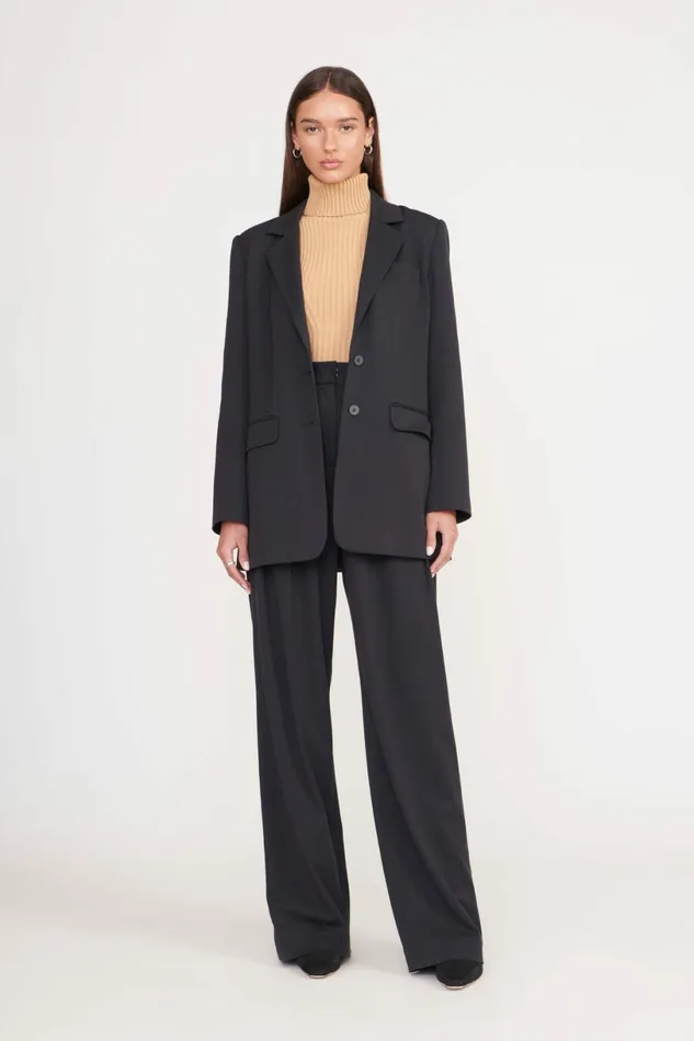 STAUD LUISA PANT Black Suiting Women Pants and Shorts STAUD LUISA PANT Black Suiting Women Pants and Shorts