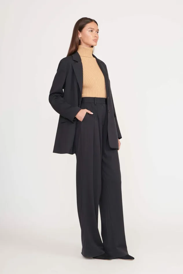 STAUD LUISA PANT Black Suiting Women Pants and Shorts STAUD LUISA PANT Black Suiting Women Pants and Shorts