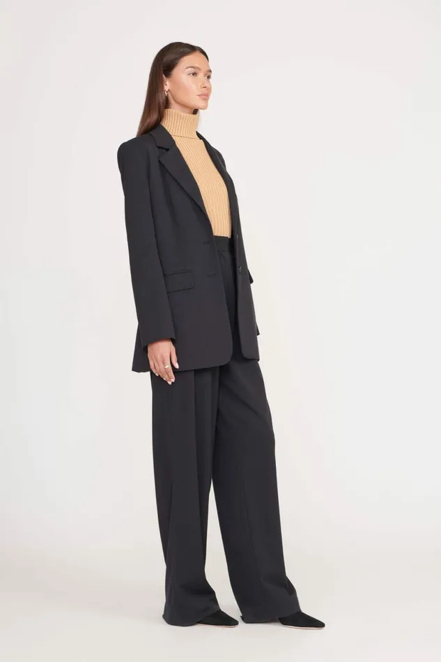 STAUD LUISA PANT Black Suiting Women Pants and Shorts STAUD LUISA PANT Black Suiting Women Pants and Shorts