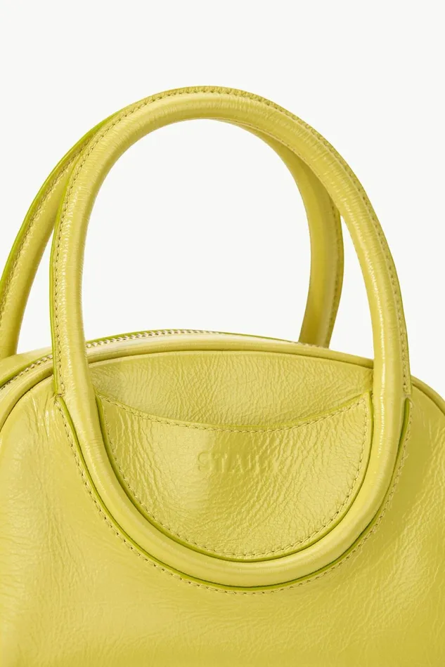 STAUD MAUDE MINI BOWLER BAG Pear Women Clutches and Handhelds STAUD MAUDE MINI BOWLER BAG Pear Women Clutches and Handhelds