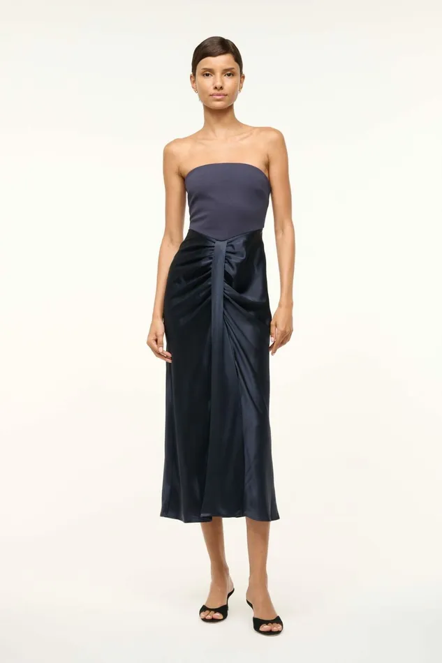 STAUD MIDI WAYFARING DRESS Navy Women Dresses