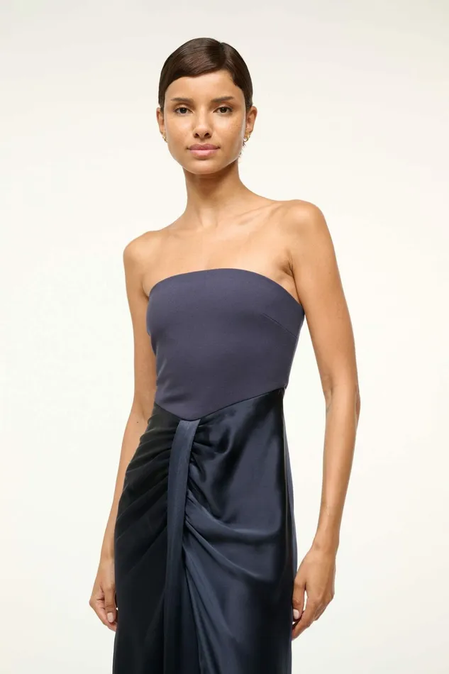STAUD MIDI WAYFARING DRESS Navy Women Dresses STAUD MIDI WAYFARING DRESS Navy Women Dresses