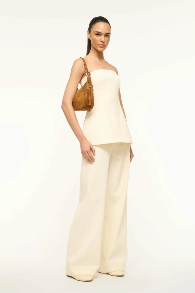 STAUD PINE SHOULDER BAG Tan Suede Women Shoulder STAUD PINE SHOULDER BAG Tan Suede Women Shoulder