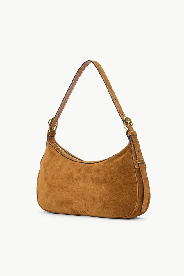 STAUD PINE SHOULDER BAG Tan Suede Women Shoulder STAUD PINE SHOULDER BAG Tan Suede Women Shoulder