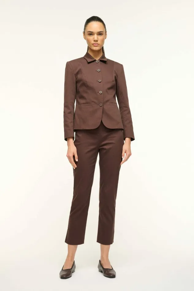 STAUD ROBERT JACKET Dark Chocolate Women Outerwear and Jackets STAUD ROBERT JACKET Dark Chocolate Women Outerwear and Jackets